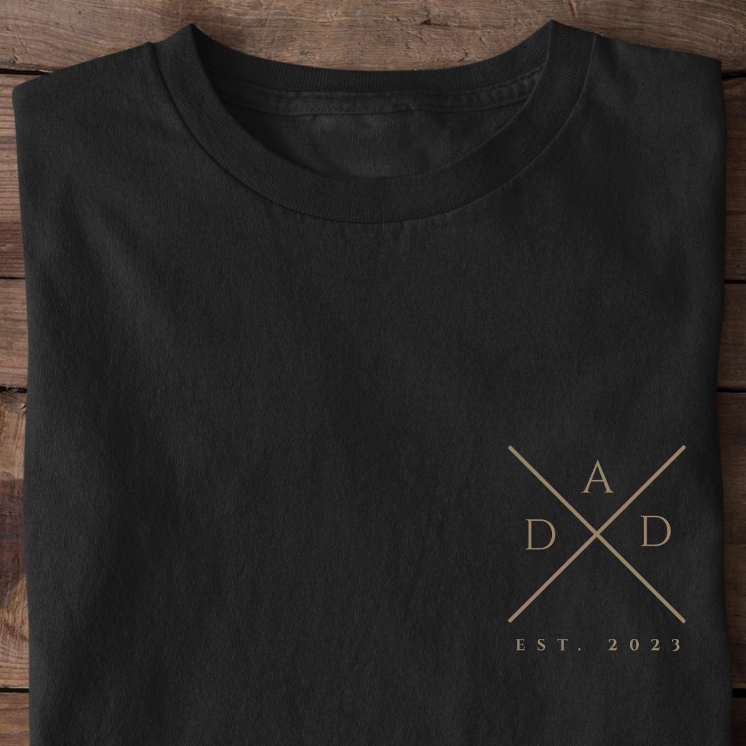 Dad Cross T-Shirt - Datum personalisierbar