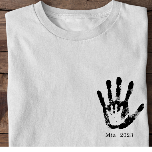 Handabdruck Shirt, Name und Datum personalisierbar,  - Premium Shirt