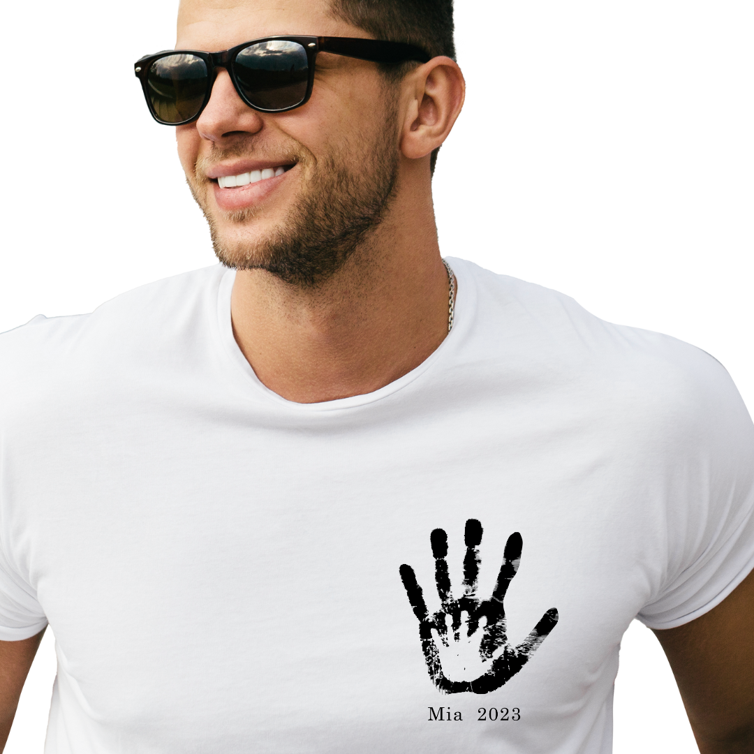 Handabdruck Shirt, Name und Datum personalisierbar,  - Premium Shirt
