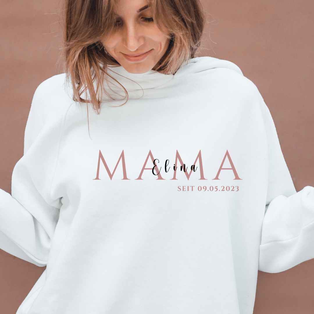 Customizable MAMA hoodie white