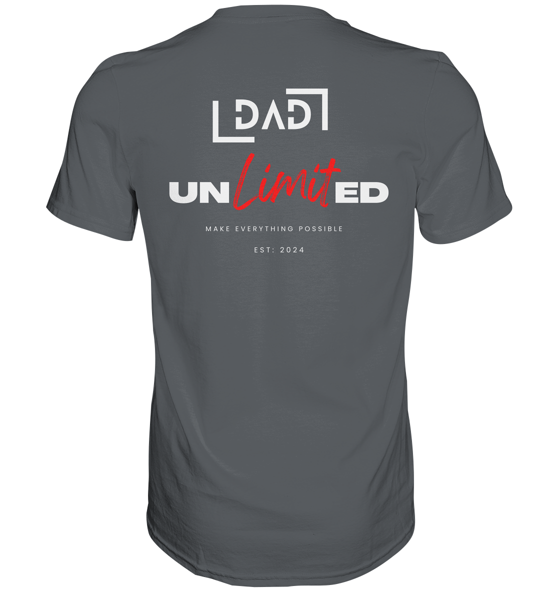 DAD unlimited Backprint, Datum personalisierbar - Premium Shirt