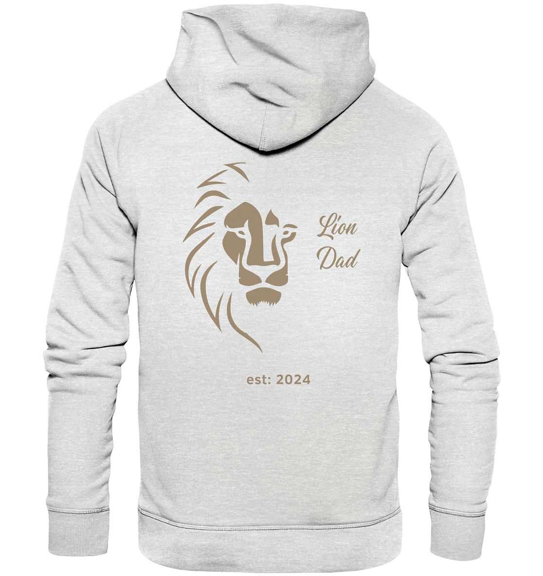 Lion DAD Backprint Hoodie, Datum personalisierbar - Premium Unisex Hoodie