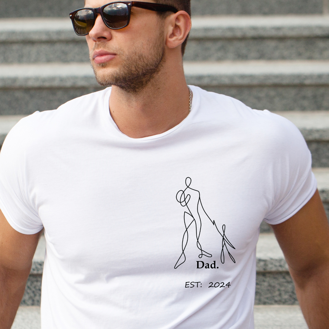 Dad. Shirt,  personalisierbares Datum,  - Premium Shirt