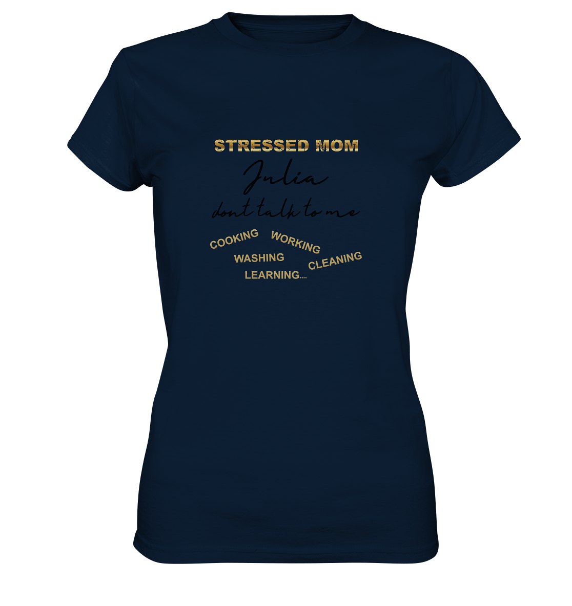STRESSED MOM, Name personalisierbar - Ladies Premium Shirt