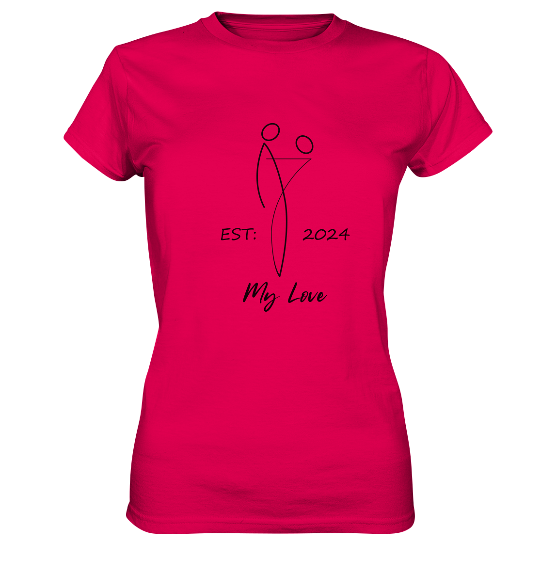 My Love Shirt, personalisierbares Datum,  - Ladies Premium Shirt