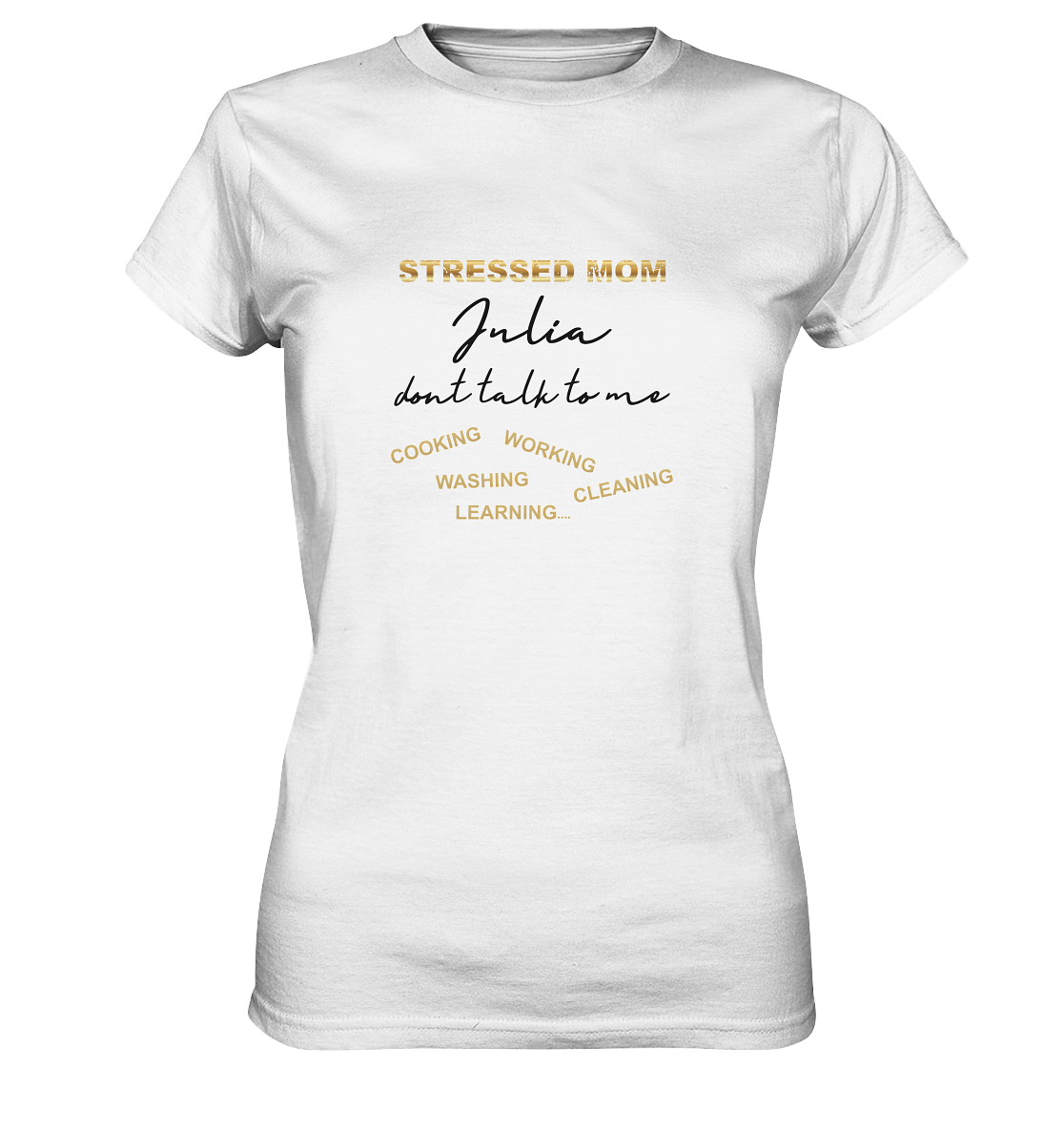 STRESSED MOM, Name personalisierbar - Ladies Premium Shirt
