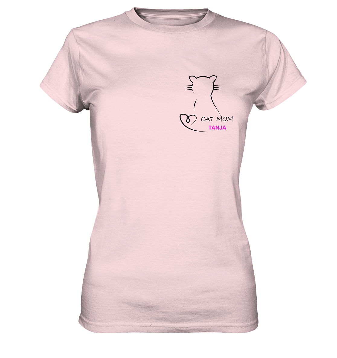 CAT MOM, Name personalisierbar, versch. Farben - Ladies Premium Shirt