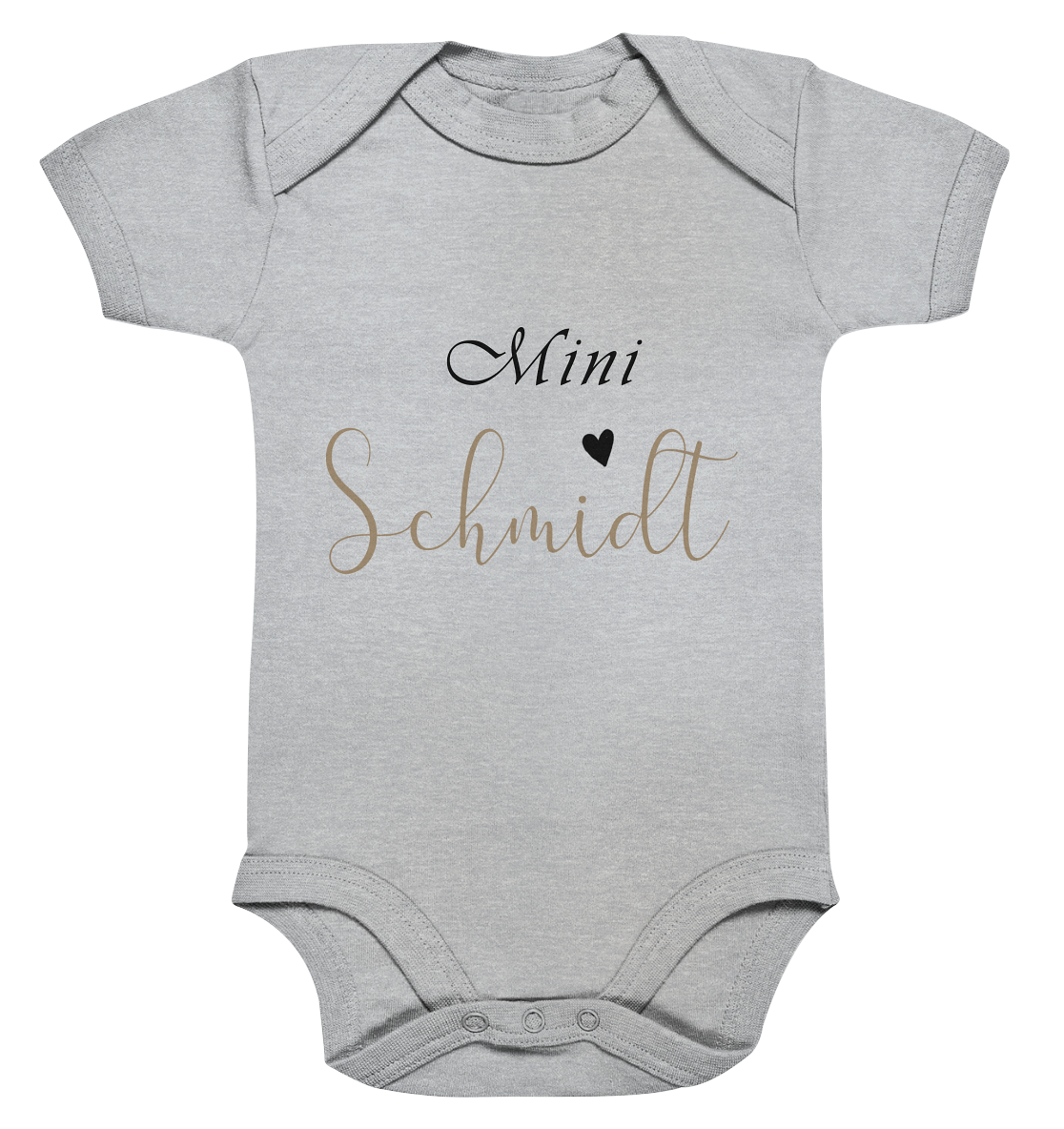 Mini "Familienname" personalisierbarer Body - Organic Baby Bodysuite