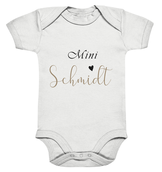 Mini "Familienname" personalisierbarer Body - Organic Baby Bodysuite