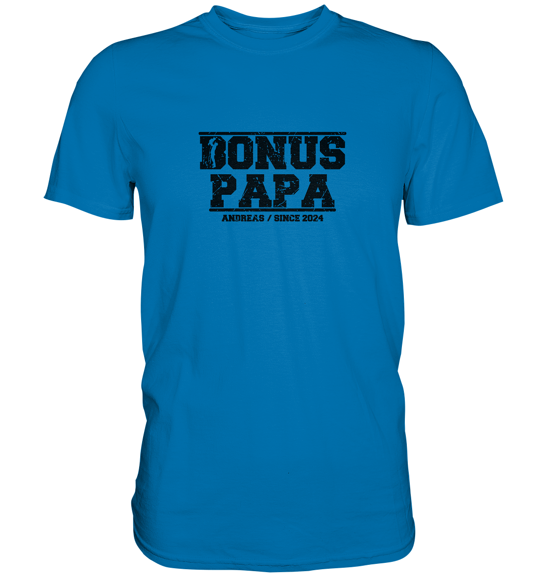 Bonus Papa, Name und Datum personalisierbar, versch. Farben - Premium Shirt