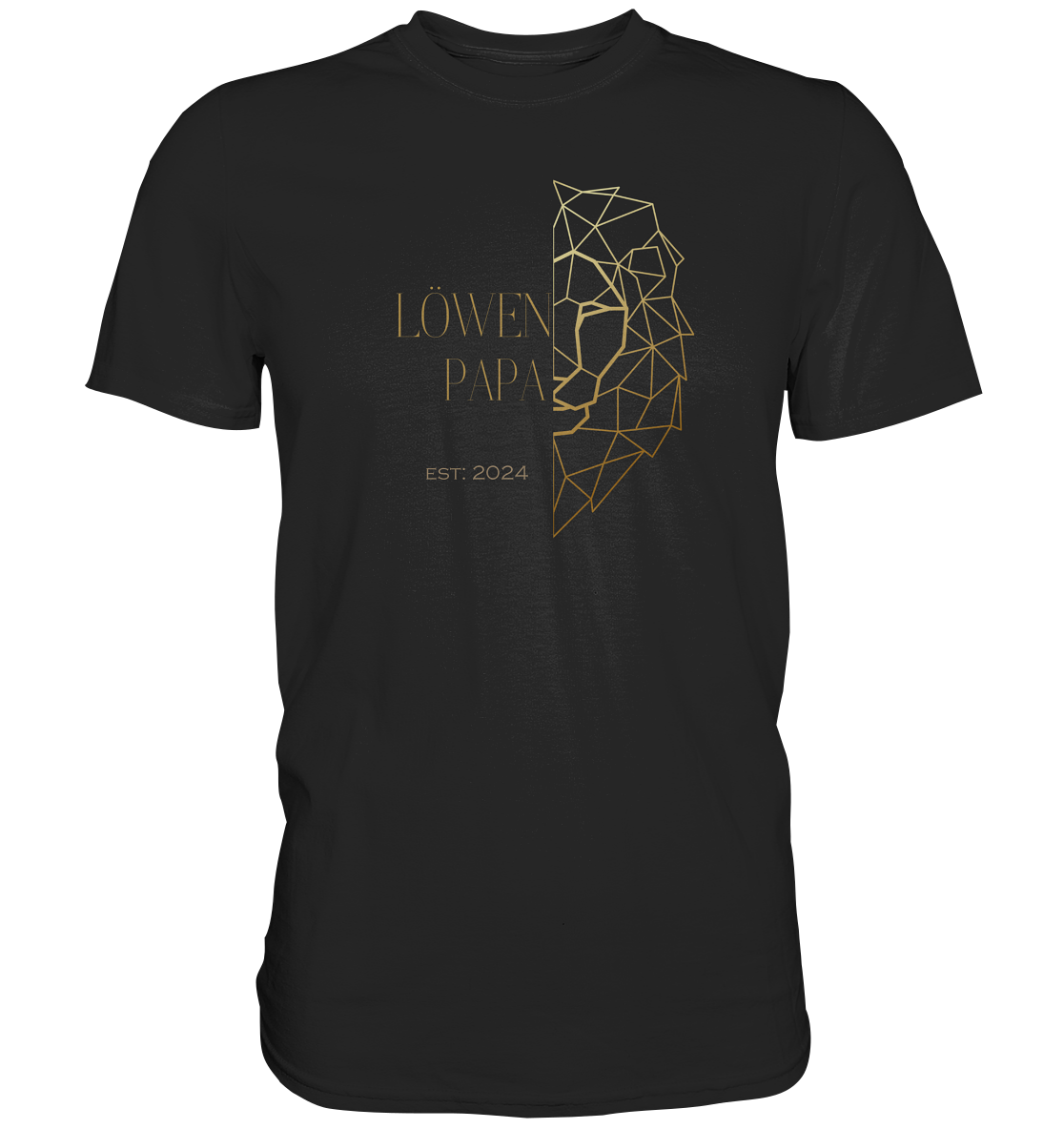 Löwen Papa, Line Art, Datum personalisierbar - Premium Shirt