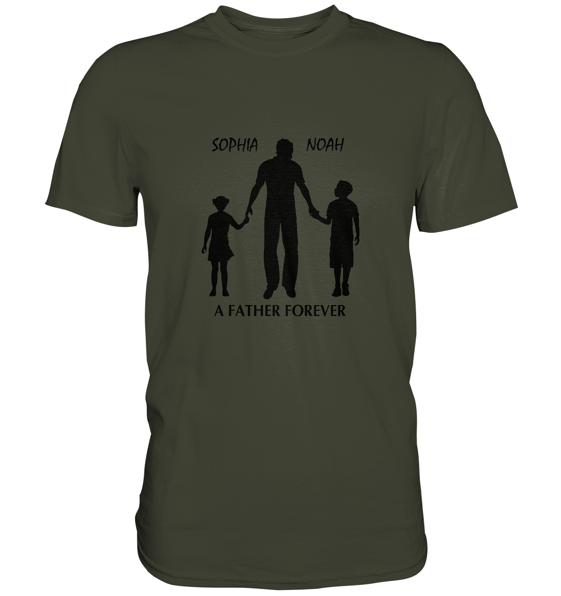 Father forever, Namen personalisierbar, versch. Farben - Premium Shirt