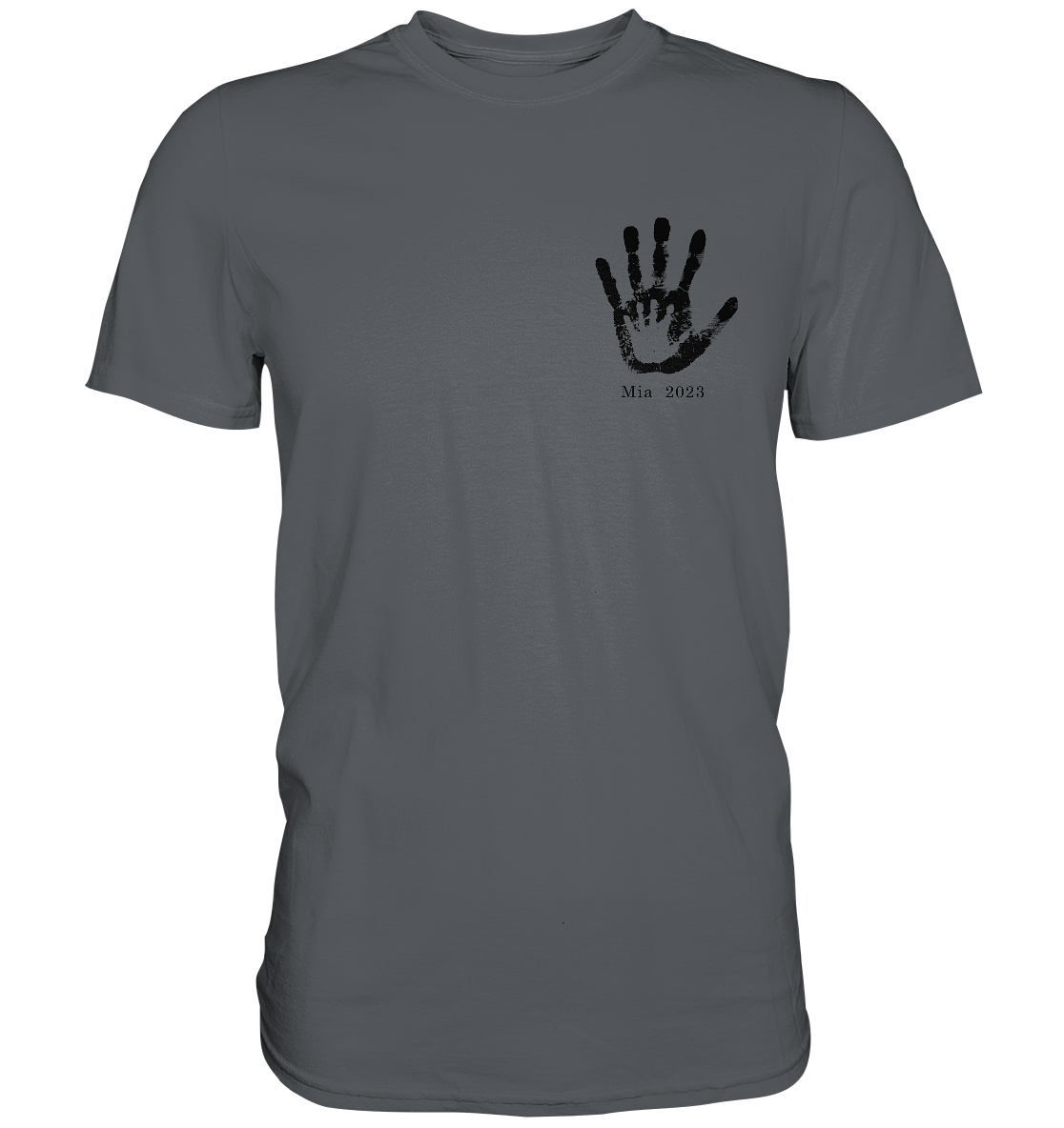 Handabdruck Shirt, Name und Datum personalisierbar,  - Premium Shirt