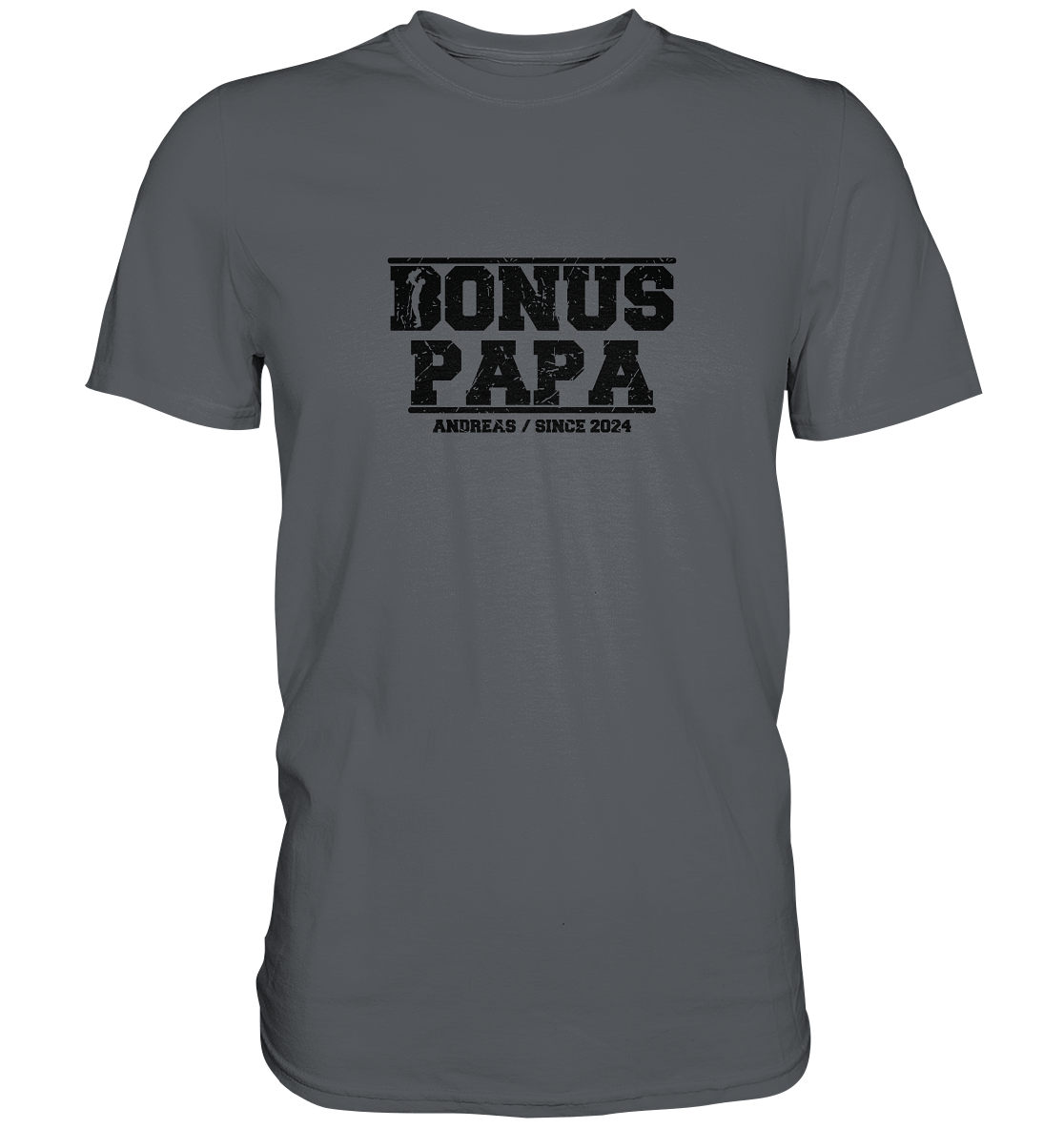 Bonus Papa, Name und Datum personalisierbar, versch. Farben - Premium Shirt