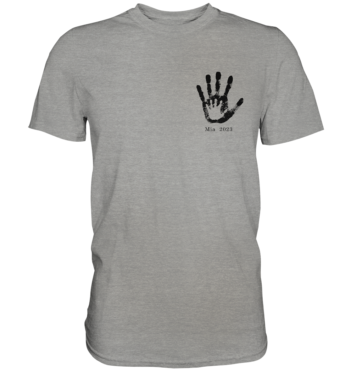 Handabdruck Shirt, Name und Datum personalisierbar,  - Premium Shirt