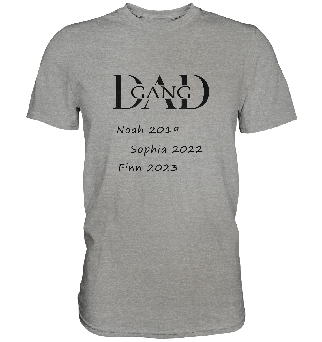 DAD's Gang, New Edition Shirt, bis 3 Namen mit /ohne Datum personalisierbar - Premium Shirt