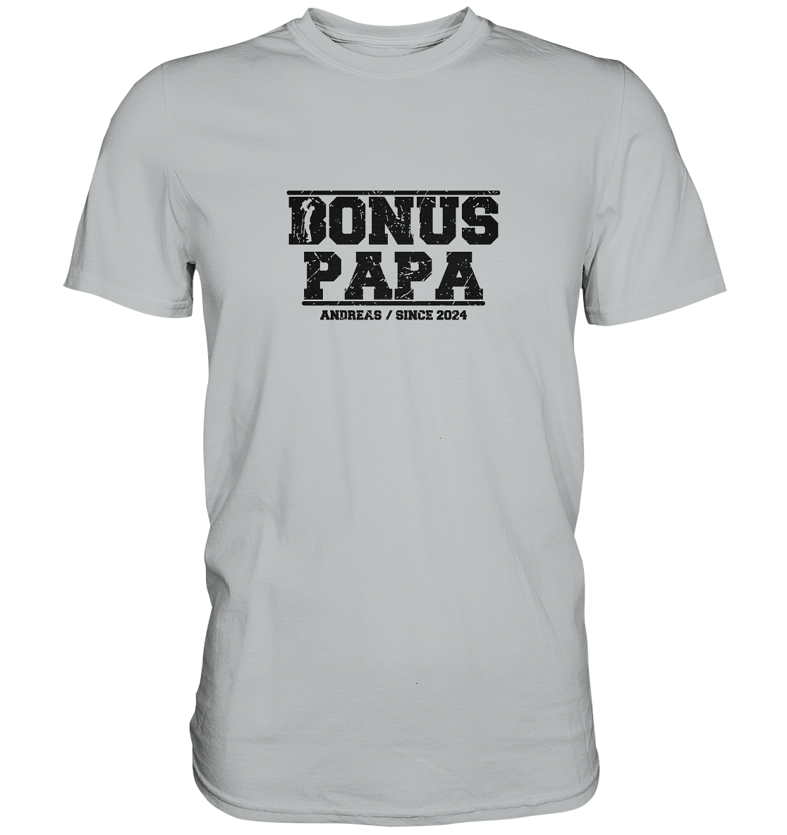Bonus Papa, Name und Datum personalisierbar, versch. Farben - Premium Shirt