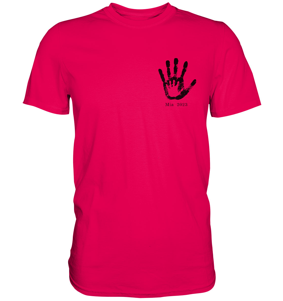 Handabdruck Shirt, Name und Datum personalisierbar,  - Premium Shirt