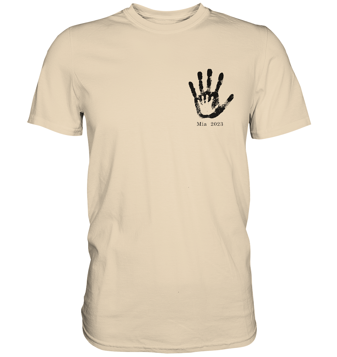 Handabdruck Shirt, Name und Datum personalisierbar,  - Premium Shirt