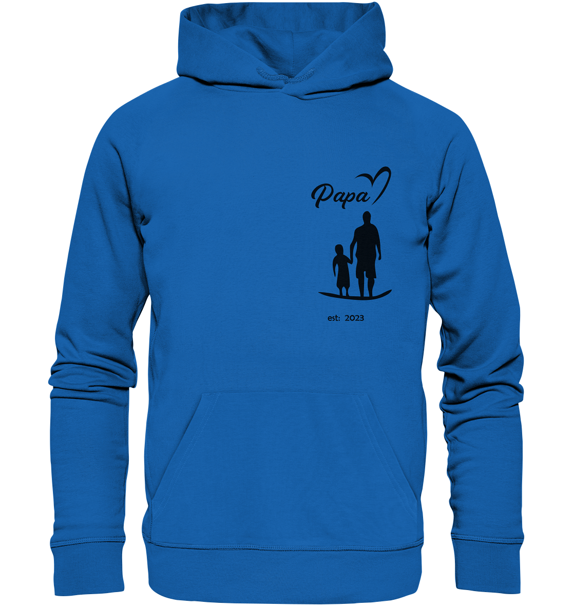 Papa Herz Hoodie, Datum personalisierbar - Premium Unisex Hoodie