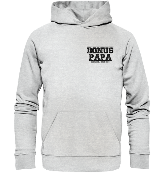 BONUS Papa, Name und Datum personalisierbar - Premium Unisex Hoodie