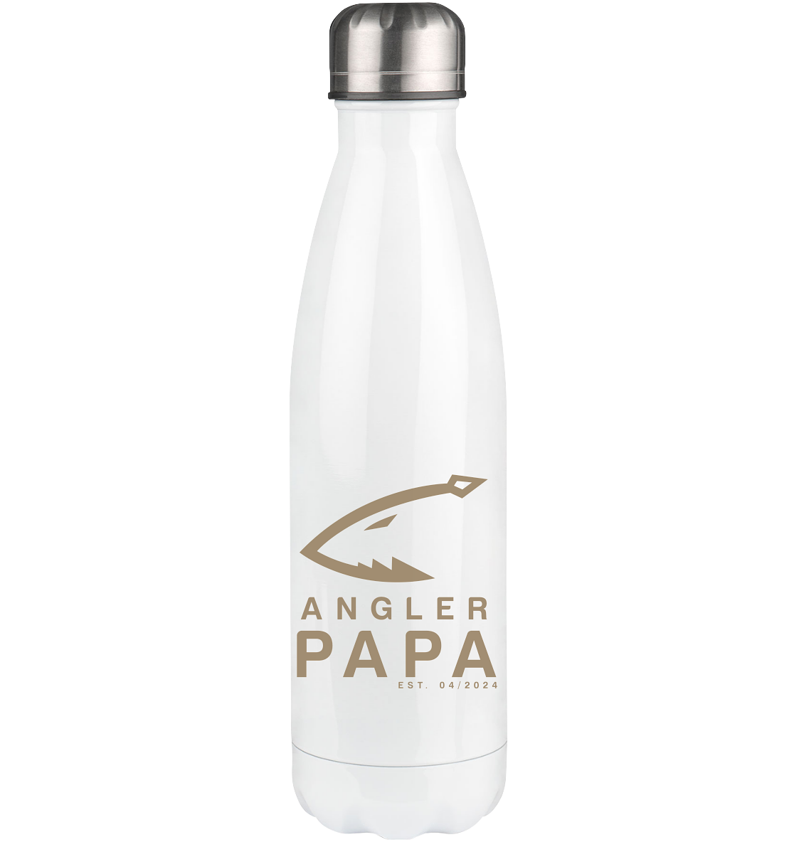 Angler PAPA, Datum personalisierbar, - Thermoflasche 500ml