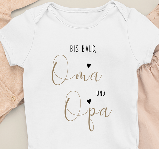 Bis bald, Oma und Opa! - Bio-Babybody weiß
