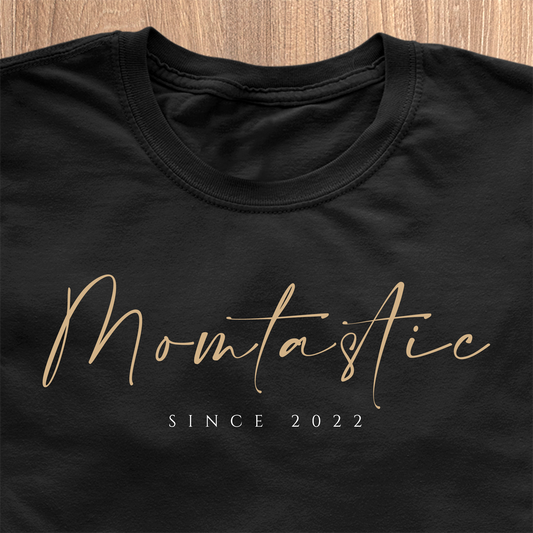 Momtastic SINCE T-Shirt black - date personalisable