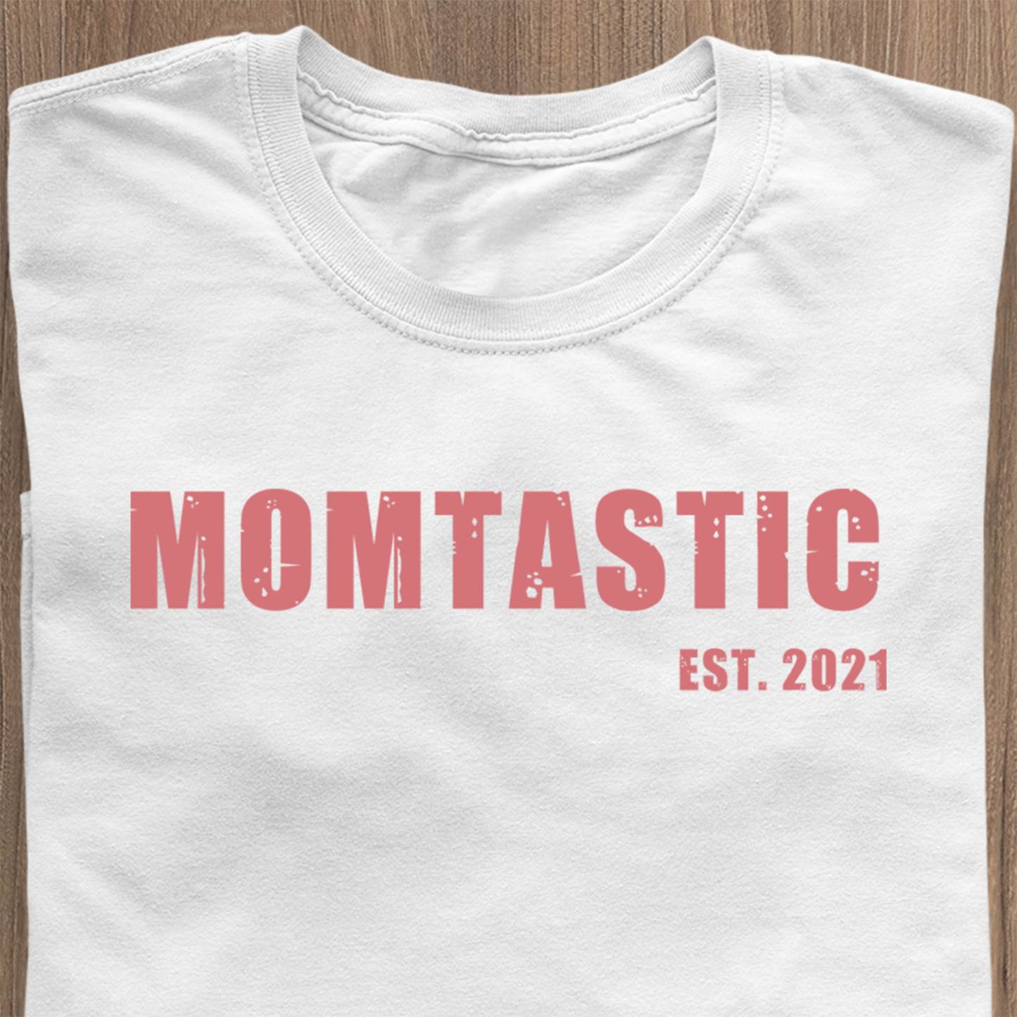 Momtastic T-Shirt schwarz - Datum personalisierbar