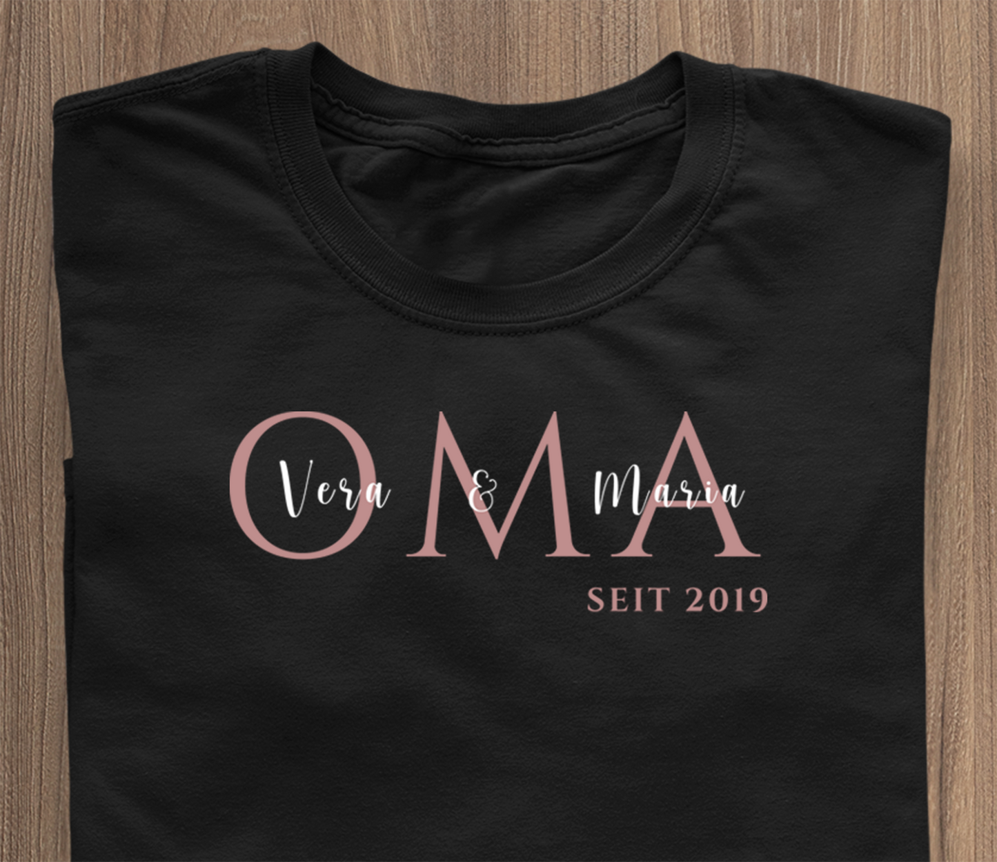 Bomi zënter ... T-Shirt schwaarz - personaliséierbar