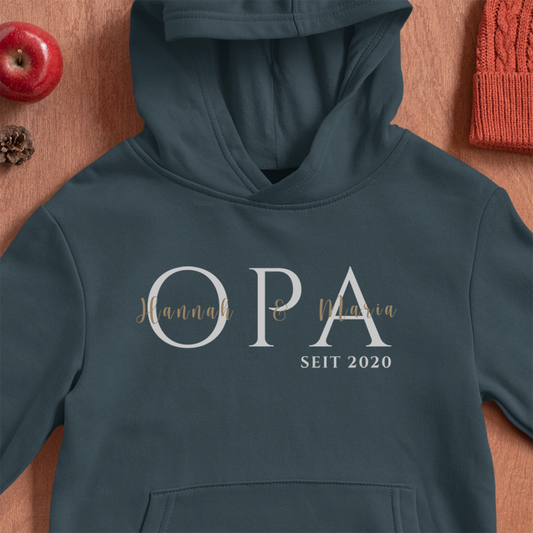 OPA seit... Hoodie navy - Namen personalisierbar