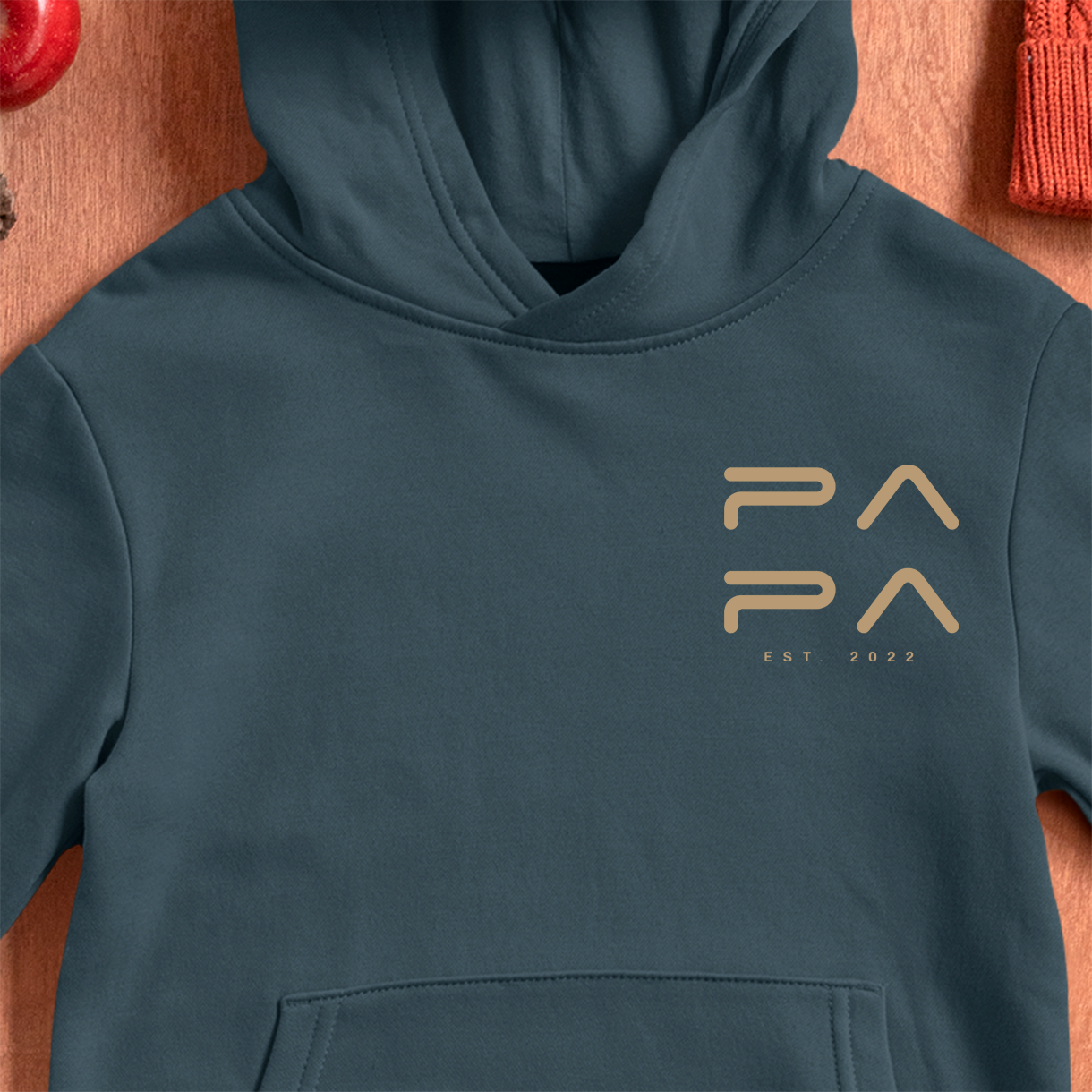 PAPA Minimalistisch Hoodie - Datum personalisierbar