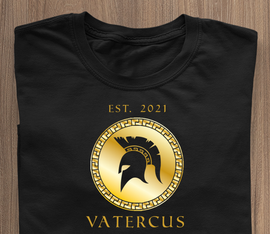 Vatercus T-Shirt Schwarz - Datum personalisierbar