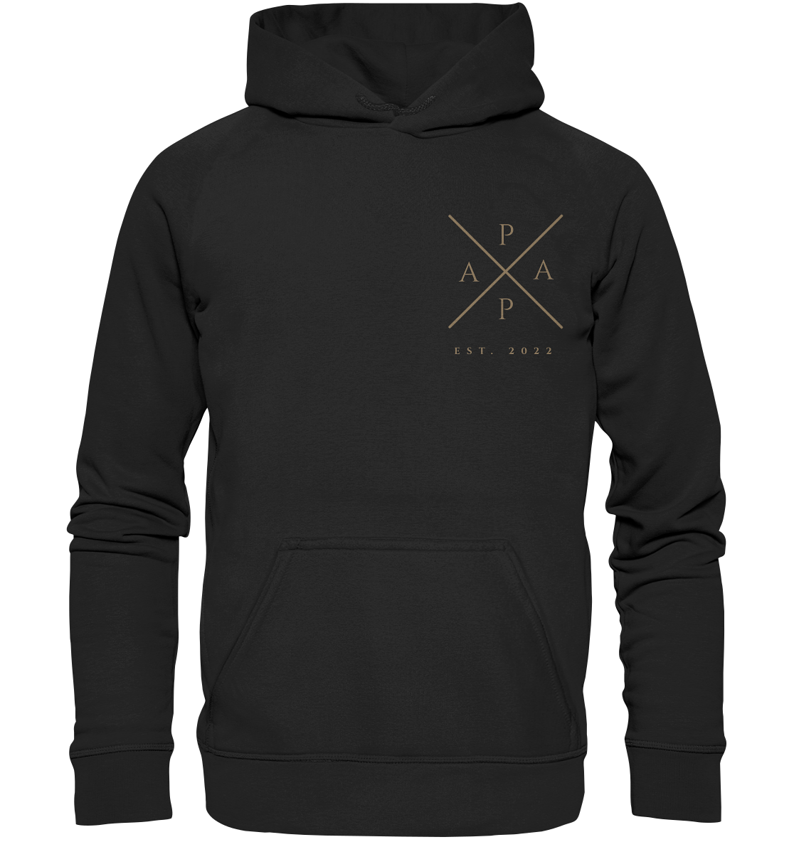 Papa Cross Hoodie - Datum personalisierbar