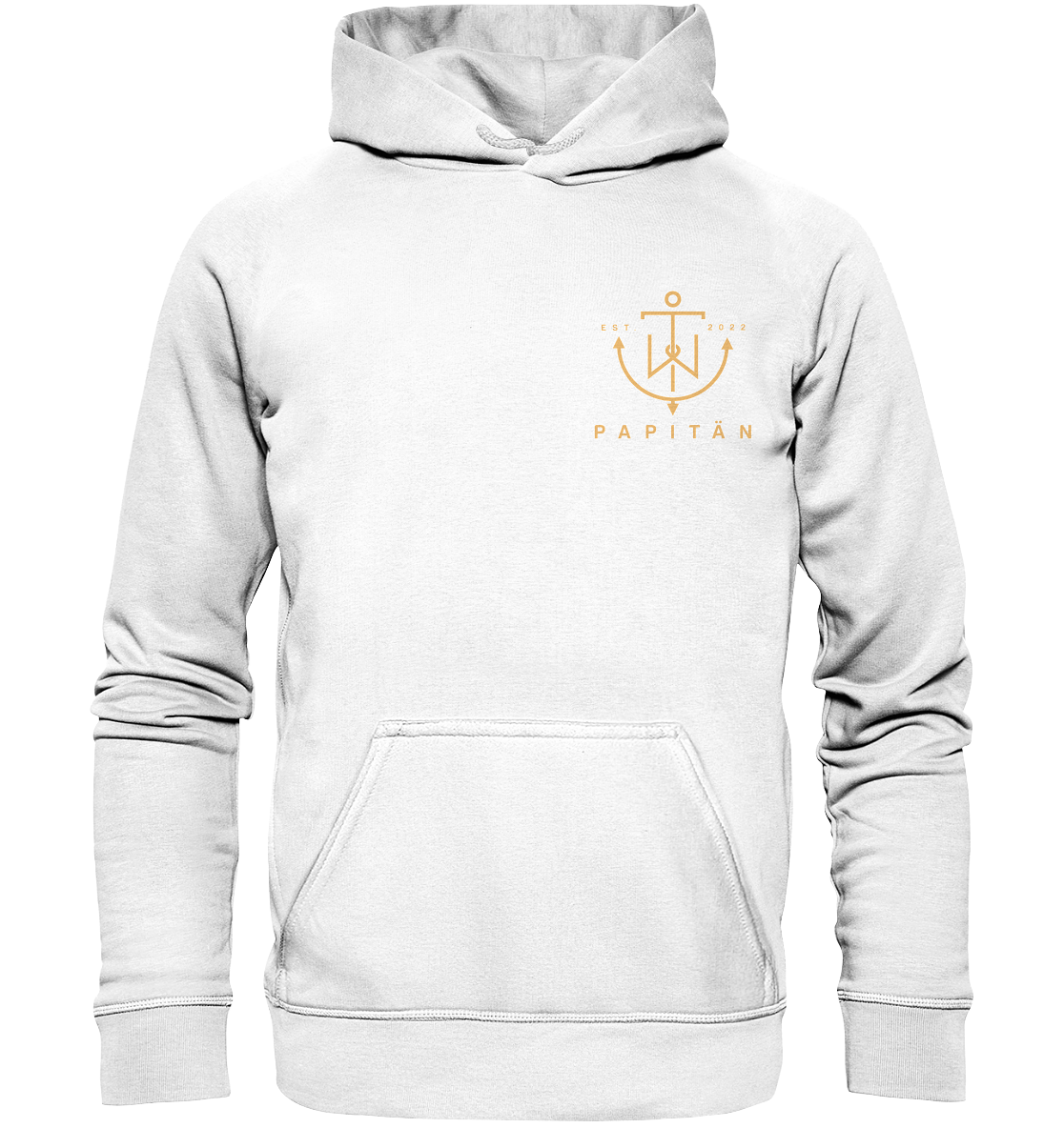 Papitän Chest Modern Line Hoodie - Datum personalisierbar