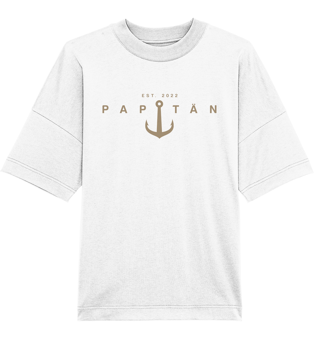 Papitän Modern Edition Oversized Shirt - Datum personalisierbar - 100% Bio-Baumwolle