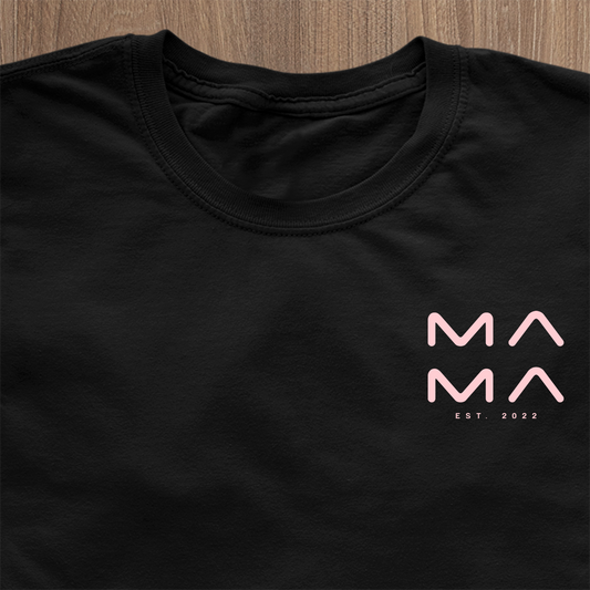 Mama minimalistisch T-Shirt - Datum personalisierbar