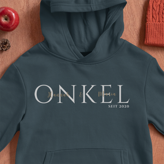 Onkel seit... Hoodie navy - Datum personalisierbar