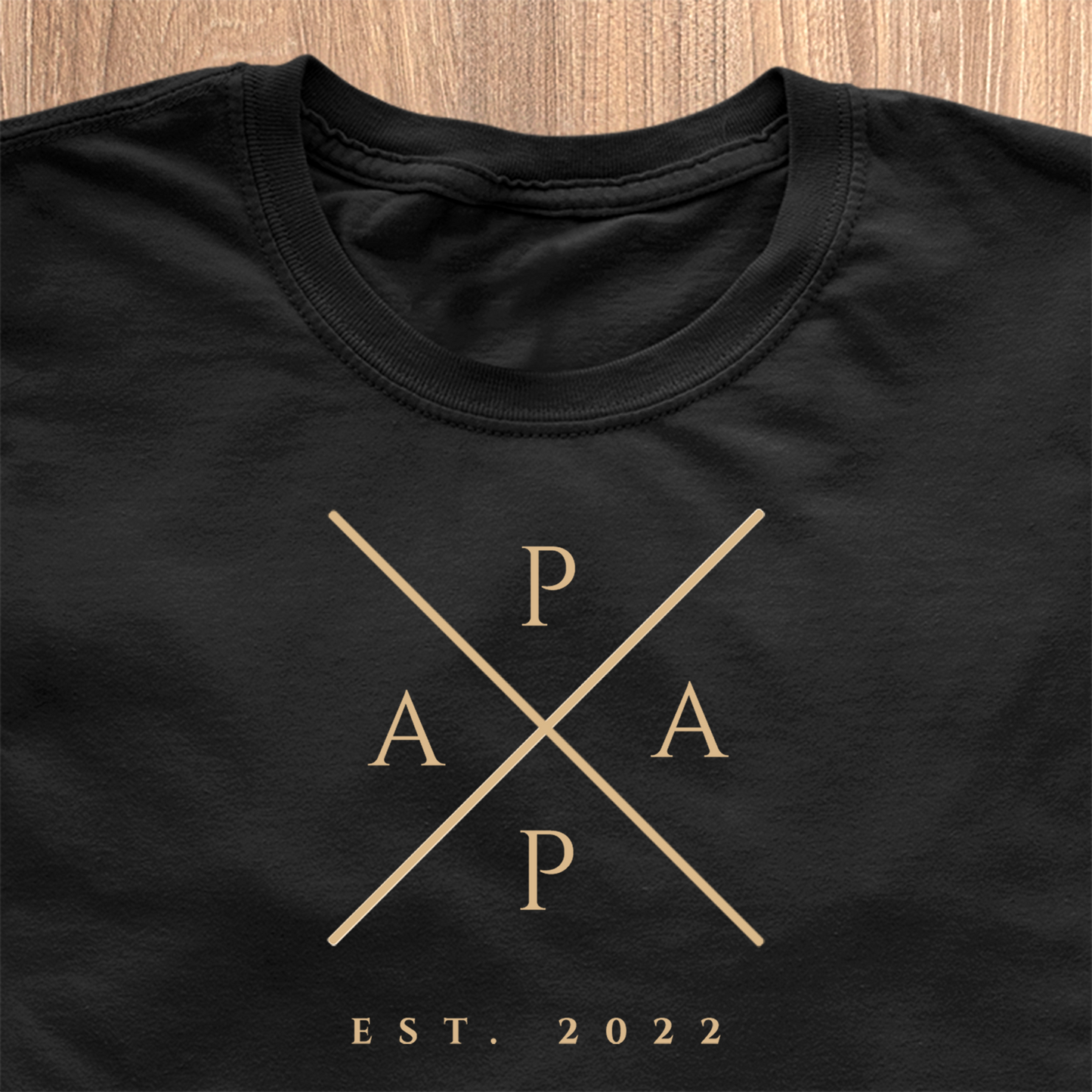 Papa Cross T-Shirt - Datum personalisierbar