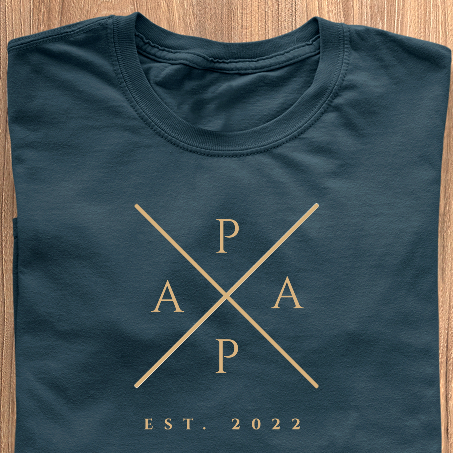 Papa Cross T-Shirt - Datum personalisierbar