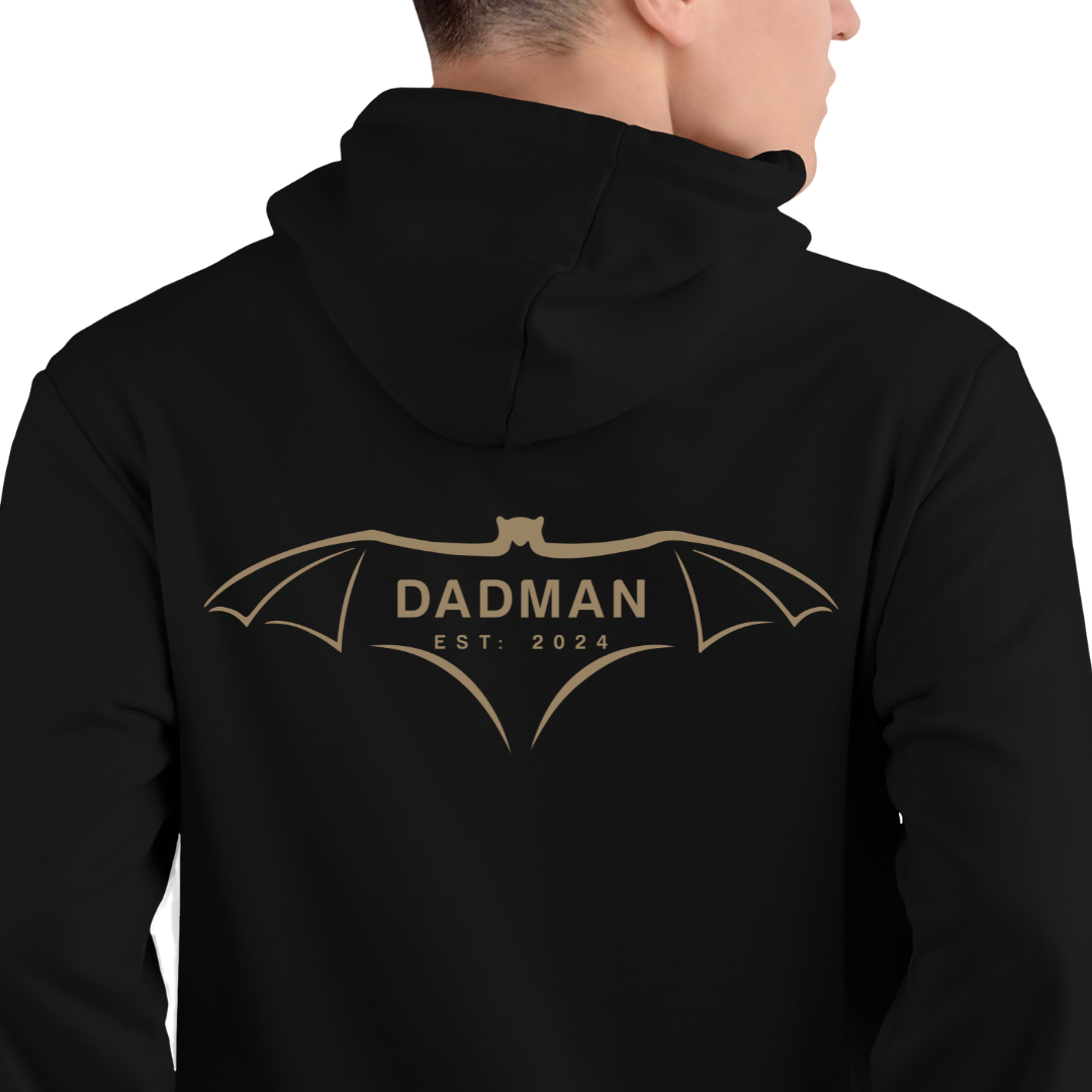 DADMAN Back Edition, fecha personalizable - Sudadera con capucha unisex premium