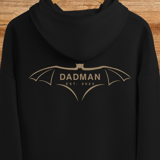 DADMAN Back Edition, fecha personalizable - Sudadera con capucha unisex premium