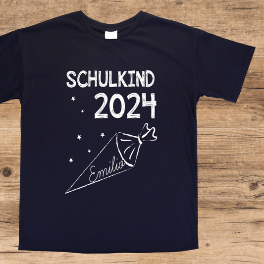 Kindershirt "Schultüte" Schulkind 2024 - Name personalisierbar