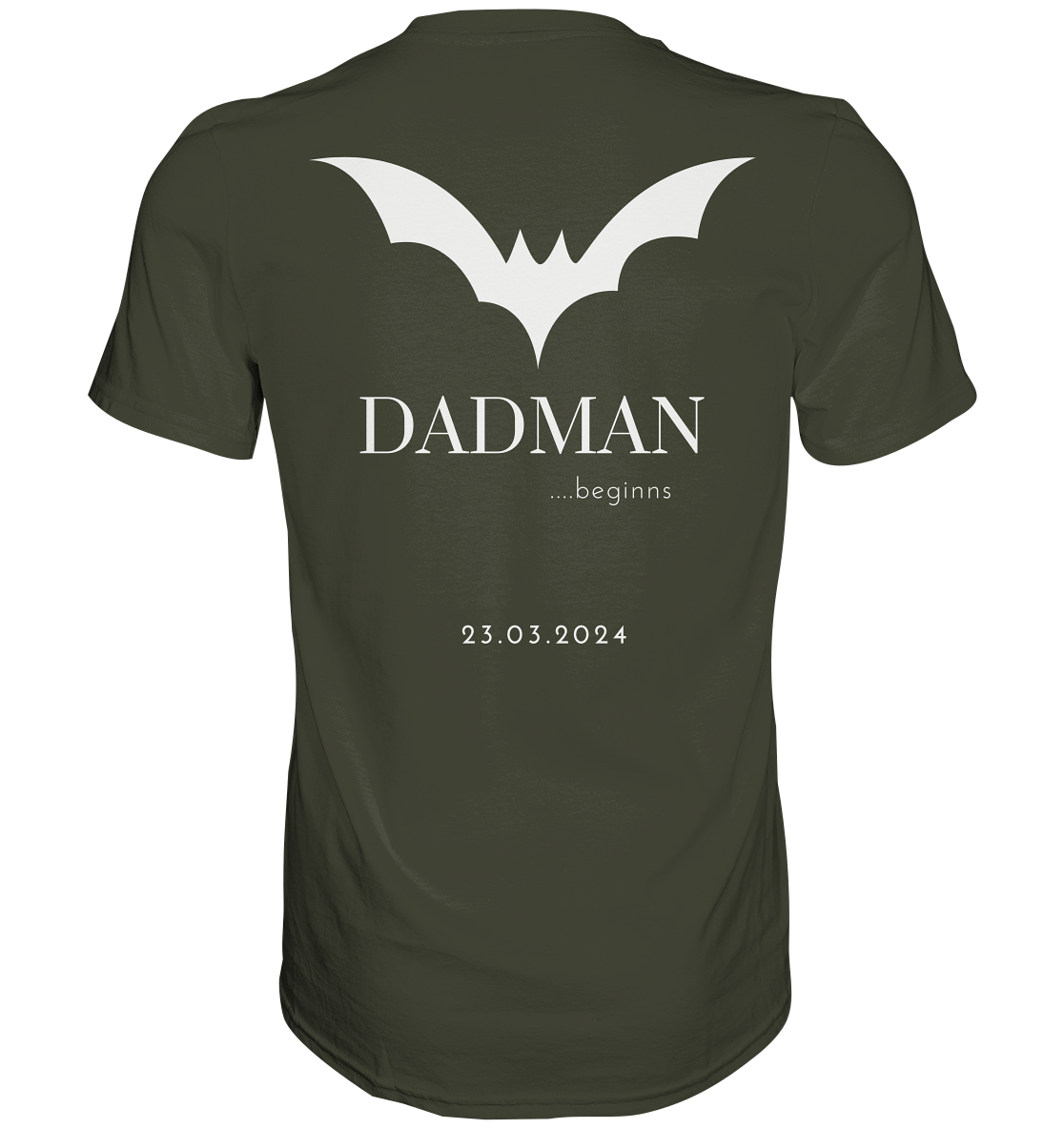 DADMAN beginns,  Backprint, Datum personalisierbar - Premium Shirt