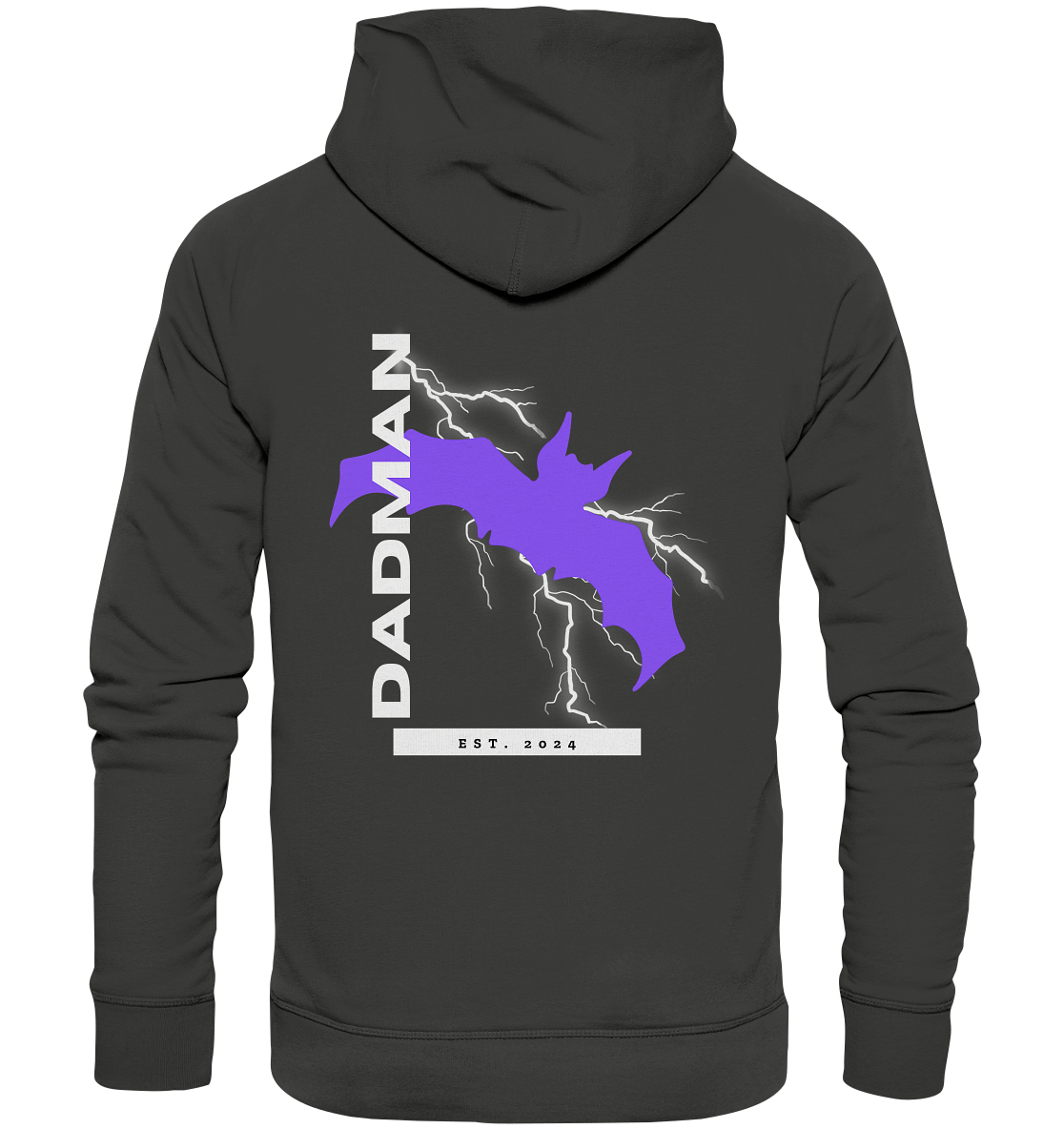 Dadman streetwear backprint, fecha personalizable - sudadera con capucha unisex premium