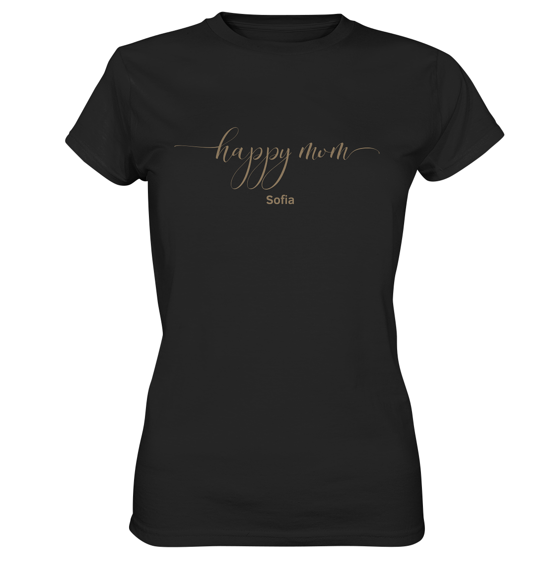 mamá feliz, nombre personalizable - Camisa premium para damas