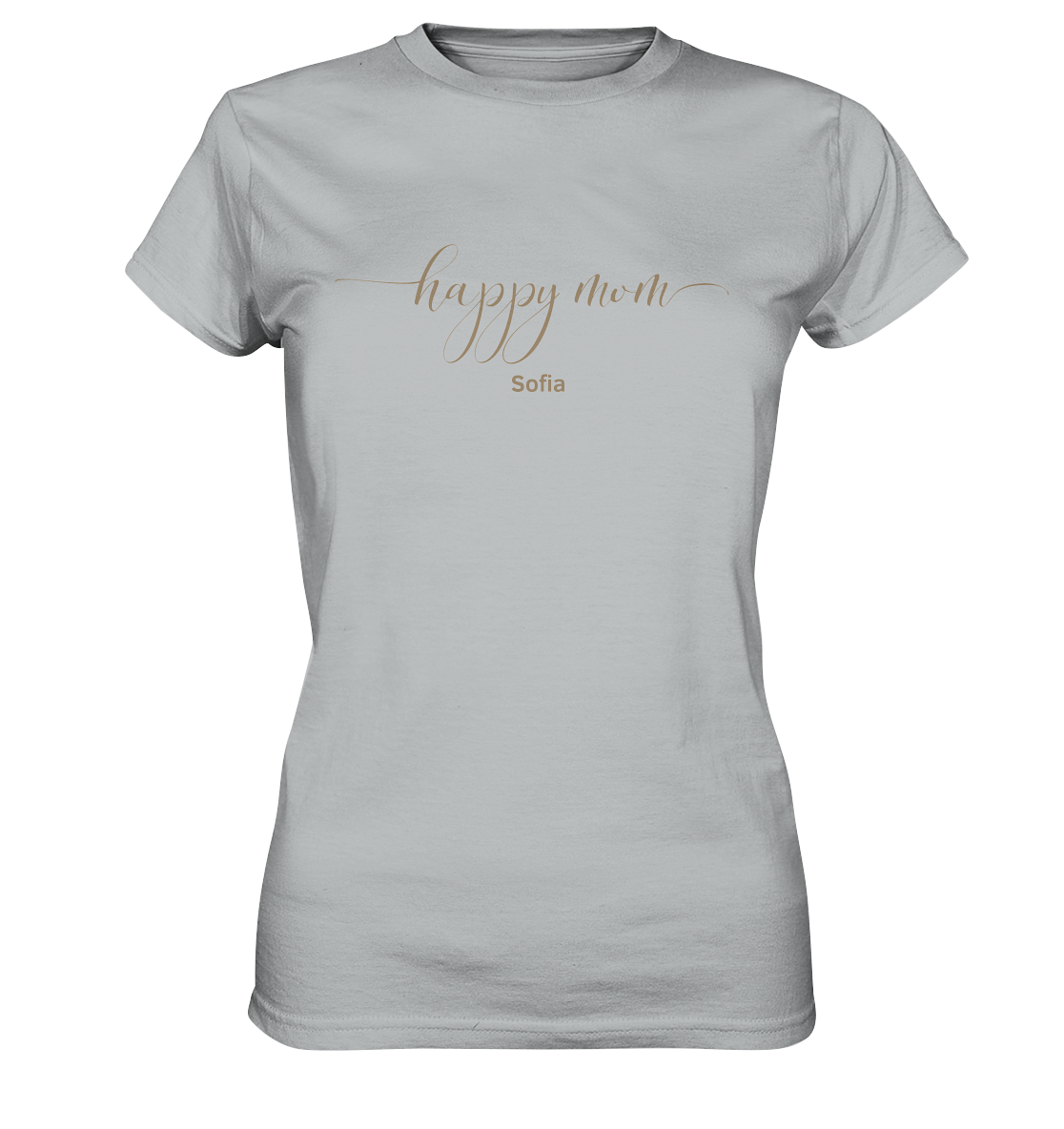 mamá feliz, nombre personalizable - Camisa premium para damas