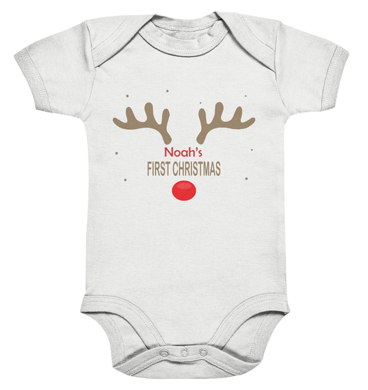 My First Christmas, Name personalisierbar - Organic Baby Bodysuite