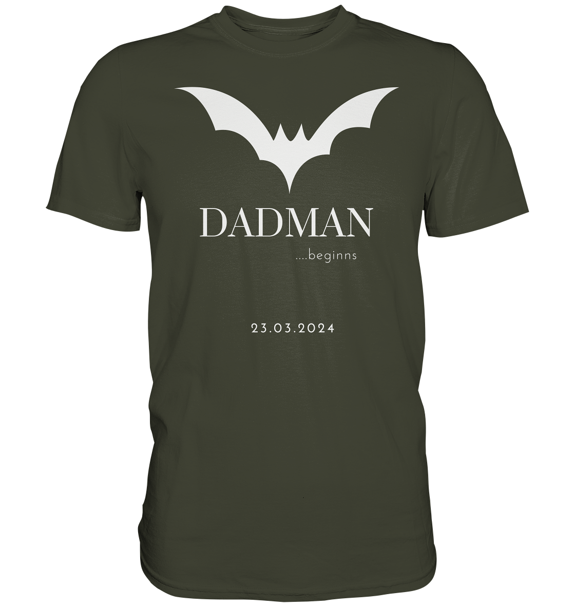 DADMAN beginns,  Backprint, Datum personalisierbar - Premium Shirt