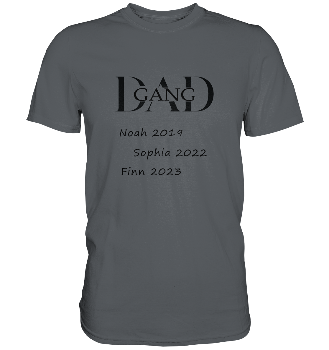 DAD's Gang, New Edition Shirt, bis 3 Namen mit /ohne Datum personalisierbar - Premium Shirt